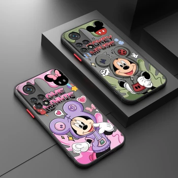 Disney Minnie Mickey Аниме для Redmi Note 12S 12T 11E 11T 11S 10T 10S Speed Pro Plus Max Lite Матовый полупрозрачный чехол для телефона