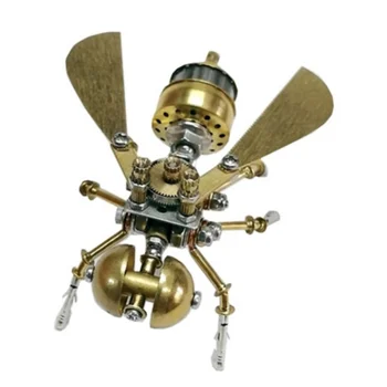 DIY Металлическая сборка Маленькая пчела Модель Строительные наборы Игрушки для детей Взрослые Стимпанк Механические насекомые 3D пазлы модели игрушки