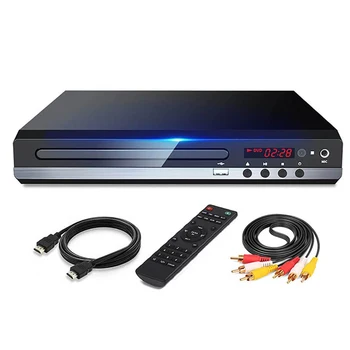 DVD-плеер 1080P HD домашний DVD-плеер Коробка для телевизора Все регионы Бесплатный DVD CD-диск Плеер AV-выход EVD - Разъем США