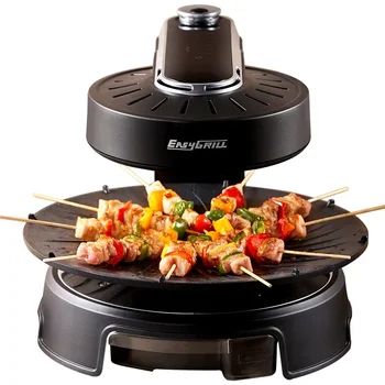 EasyGrill Профессиональная бездымная сковорода для барбекю, крытая электрическая печь для барбекю, шампурная машина, бытовая ротационная сковорода для барбекю, 220 В