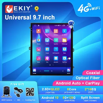 EKIY TT7 Android 10.0 9,7-дюймовый автомобильный мультимедийный видеоплеер универсальный стерео радио GPS No 2Din Carplay Магнитофон Головное устройство