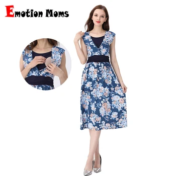Emotion Moms Летняя одежда для беременных Платье для беременных Одежда для грудного вскармливания Одежда для кормления грудью Платья для беременных женщин
