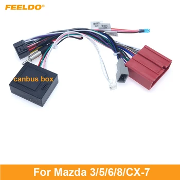 FEELDO Автомобильный 16-контактный адаптер кабеля питания стереорадио с жгутом проводов Canbus Box для Mazda 3 (08-12) / 5 (08-15) / 6 (07-12) / 8 / CX-7