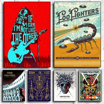 Foo Fighters Группа Украшение Искусство Плакат Настенное Искусство Персонализированный Подарок Современный Семейный Декор Спальня Холст Плакаты
