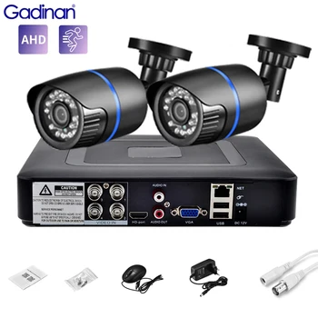 Gadinan 5MP 2 шт. Система камер видеонаблюдения AHD 4CH 5 в 1 DVR Ночное видение Безопасность Защита Видеонаблюдение Комплект для дома Внешний