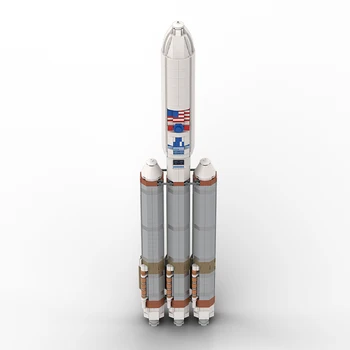 Gobricks MOC V Heavy Launch Atlas Rocket 1:110 Строительные блоки Транспортное средство Космический корабль Носитель Кирпичная модель Собрать игрушку DIY Детский подарок