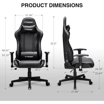 GTRACING Игровое кресло Гоночный офис Компьютер Эргономичный стул для видеоигр Спинка и подушка сиденья Киберспортивное кресло, фиолетовый