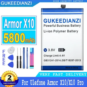 GUKEEDIANZI Аккумулятор для Ulefone Armor X10 Pro X10Pro, Аккумулятор большой мощности, 3099, 5800 мАч