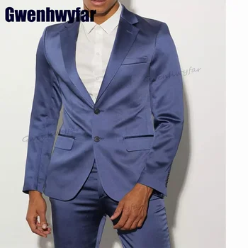 Gwenhwyfar 2023 Высококачественный мужской костюм Сшитый на заказ 2 шт. Блейзер Комплекты Мода Свадебный жених Выпускной костюм Деловой костюм Homme