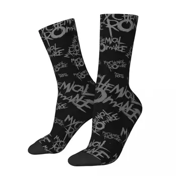 Happy Funny Мужские носки Harajuku My Chemical Romance Sock Полиэстер Спортивные женские носки Весна Лето Осень Зима