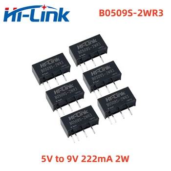 Hi-Link 2 шт./лот От 5 В до 9 В 222 мА Выходной переключатель постоянного тока 2 Вт Модуль питания Сверхмаленький преобразователь постоянного тока в постоянный B0509S-2WR3