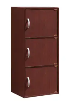 Hodedah 3-дверный шкаф, коричневый ящик Letter