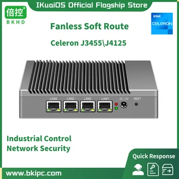 IKuaiOS Безвентиляторный программный маршрутизатор 4 порта Gigabit Ethernet Поддержка тонких клиентов Linux Pfsense Sophos Mikrotik Безопасность домашней сети G40