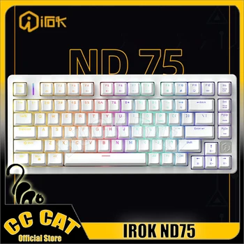 IROK ND75 Магнитный переключатель Механическая клавиатура Проводные клавиатуры 81 клавиша Игровые клавиатуры Настройка Горячая замена RGB Геймерская клавиатура