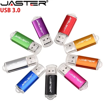 JASTER Высокоскоростной флэш-накопитель USB 3.0 128 ГБ Цветная карта памяти 64 ГБ Модный флеш-накопитель 32 ГБ Пластиковая флешка 16 ГБ Бесплатный брелок для ключей