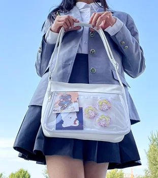 JK Форменная сумка через плечо Harajuku Ita Сумка Kawaii Сумка для девочек-подростков для школы, повседневного использования, дисплея
