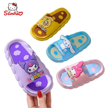 Kuromi Hello Kitty Cinnamoroll Sanrio Аниме Периферийные Kawaii Милые мультфильмы Дети Нескользящие сандалии Креативная пляжная обувь Подарок