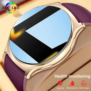 LIGE AMOLED Смарт-часы AI Voice Женщина Спорт Фитнес Bluetooth Вызов Водонепроницаемый браслет Трекер сердечного ритма для умных часов Дамы