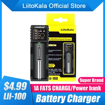 LiitoKala Lii-100B Lii-100 18650 Зарядное устройство для 26650 16340 RCR123 14500 LiFePO4 1,2 В Ni-MH Ni-Cd 5 В 1A USB интеллектуальное зарядное устройство