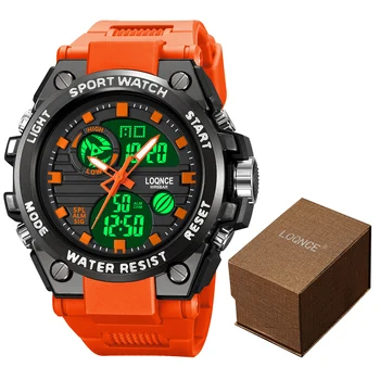 LOQNCE Спортивные мужские цифровые часы Топ-бренд Роскошные кварцевые часы для мужчин Водонепроницаемые S Shock Мужские часы relogio masculino 2023