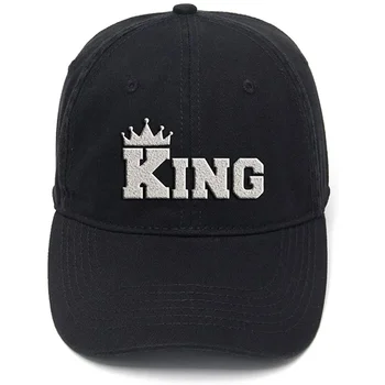 Lyprerazy King Crown Design Мытый хлопок Регулируемый Мужчины Женщины Унисекс Хип-хоп Cool Flock Печать Бейсболка