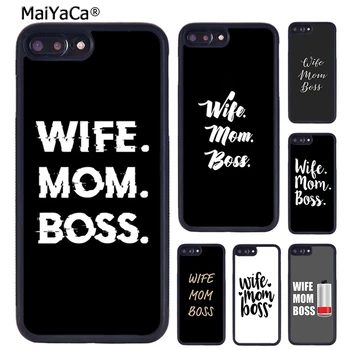 MaiYaCa Жена Мама Босс Чехол для телефона для iphone SE2020 15 14 6S 7 8 плюс 11 12 13 Pro XR XS Max coque Чехол Оболочка