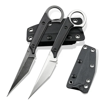 Mini Fixed Blade Тактический портативный открытый нож Карманные ножи Выживание Кемпинг Снаряжение для кемпинга EDC Инструменты Нож для самообороны K Ножны