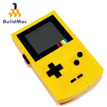 MOC Новый портативный желтый мини-игровой консоль Строительные блоки Набор контроллера Игровая машина Идея Кирпичная игрушка для детей Подарок на день рождения