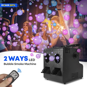 MOKA SFX 2 Ways LED Smoke Bubble Machine 900 Вт Дистанционный DMX Туман Пузыри Воздуходувка Для Свадебных Вечеринок Сценические Мероприятия