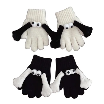 N80C 1 пара детских зимних перчаток дышащие детские варежки теплые вязаные перчатки цвет соответствующий перчатки с разделенным пальцем подарок для душа