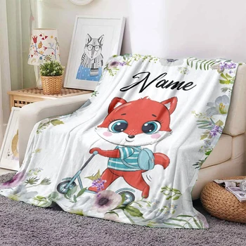 Name Пользовательские персонализированные милые животные подростки девочки мальчик одеяла фланель семья друзья подарок