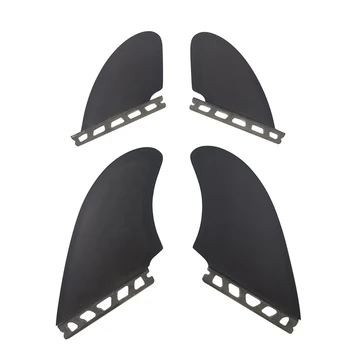 New Sytle Twin Fin + Trailer Quilhas UPSURF FUTURE Большие плавники для доски для серфинга 4 шт./компл. RM Черные одиночные вкладки Стекловолокно Плавник для серфинга