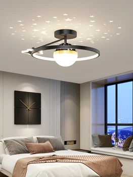 Nordic Luxury Starry Sky Светодиодный потолочный светильник используется для спальни, гостиной, кухни, белый, черный, пульт дистанционного управления, украшение дома