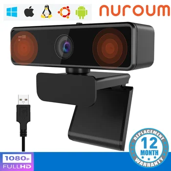 NUROUM V11 2K веб-камера с двойным микрофоном 1080P 60 кадров в секунду 1440P 30 кадров в секунду FHD Компьютер Мини-веб-камера USB для ПК Ноутбук