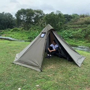 Outup Store Он судится с палаткой-пирамидой, которая огнестойкая при зимнем кемпинге Палатка Barraca Camping Tent Новый 2022