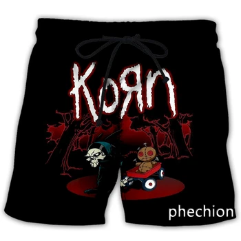 phechion Новая мода Мужчины/Женщины Korn Band 3D-печатные повседневные шорты Уличная одежда Мужские свободные спортивные шорты L148