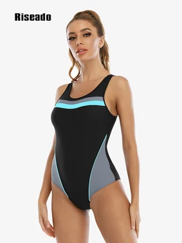 Riseado Sports Цельный купальник 2023 Новый женский боди в стиле пэчворк Racer Back Купальники для женщин Соревновательный купальный костюм XXL