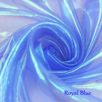 Royaltime Блестящий Королевский Синий Флуоресцентный Марлевый Ткань Органза Ткань Свадебная Вечеринка День Рождения Украшение DIY Швейная пряжа