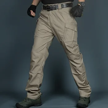 S-6XL Мужские тактические брюки оверсайз Спорт на открытом воздухе Износостойкий комбинезон Свободные брюки Спецназ Камуфляжные брюки-карго