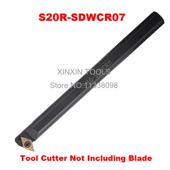 S20R-SDWCR07 держатель токарного инструмента 20 мм внутренний токарный инструмент Держатель инструмента токарного станка с ЧПУ с винтовой блокировкой для DCMT070204 пластин, SDWCR / L