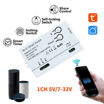 Tuya Wi-Fi Smart Switch DIY Таймер 1CH 7-32V USB 5V 2.4G Wifi Smartlife Модуль домашней автоматизации для Alexa Google Home IFTT Tuya Wi-Fi Smart Switch DIY Таймер 1CH 7-32V USB 5V 2.4G Wifi Smartlife Модуль домашней автоматизации для Alexa Google Home IFTT 4