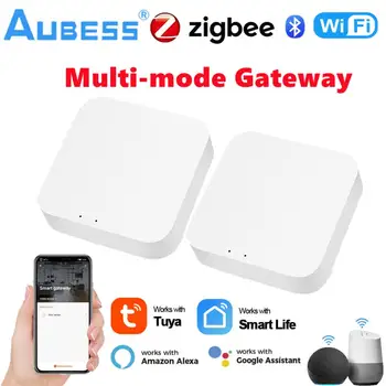 Tuya ZigBee Многорежимный шлюз-концентратор Умный дом Wi-Fi Мост Bluetooth Mesh Пульт дистанционного управления Smart Life работает с Alexa Google Home