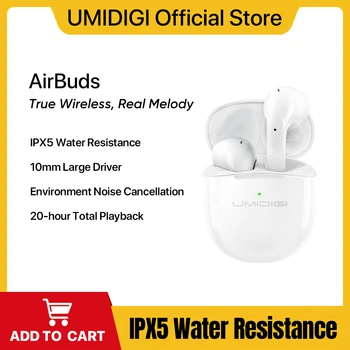 UMIDIGI AirBuds Bluetooth 5.0 TWS Наушники Беспроводные ENC Шумоподавление Гарнитуры с микрофоном Спортивные наушники