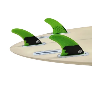 UPSURF FUTURE Большая сотовая доска для серфинга из стекловолокна Плавниковое подруливающее устройство AM2 Размер Tri Tri Single Tabs Плавник для серфинга зеленый с черным плавником Funboard