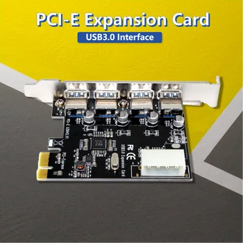 USB 3.0 PCI Express Плата расширения PCI-e Hub Adapter Converter 4-портовый контроллер USB3.0 USB 3 0 PCI e PCIe Express 1X