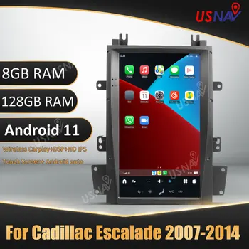 USNAV Новейшее головное устройство Tesla Android 11 13,6-дюймовое автомагнитола для Cadillac Escalade 2007-2014 Авто GPS DVD Стереоплеер