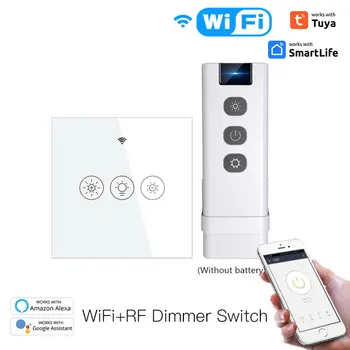 Wi-Fi Smart Wall Touch Light Диммер Переключатель Smart Life Tuya APP Пульт дистанционного управления работает с Amazon Alexa и Home