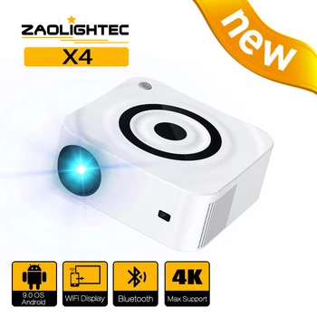 ZAOLIGHTEC X4 Smart Proyector Android Проектор WIFI Full HD 1920x1080 ЖК-дисплей LED 4K Видео Домашний кинотеатр 1080P 4K Проектор