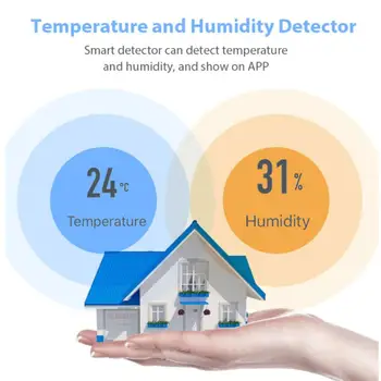 Zigbee Датчик температуры и влажности Внутренний гигрометр Термометр Детектор APP Пульт дистанционного управления Умный дом