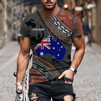 Австралийская мужская футболка унисекс с 3D-печатью, большая одежда уличной моды, повседневная летняя персонализированная футболка с короткими рукавами